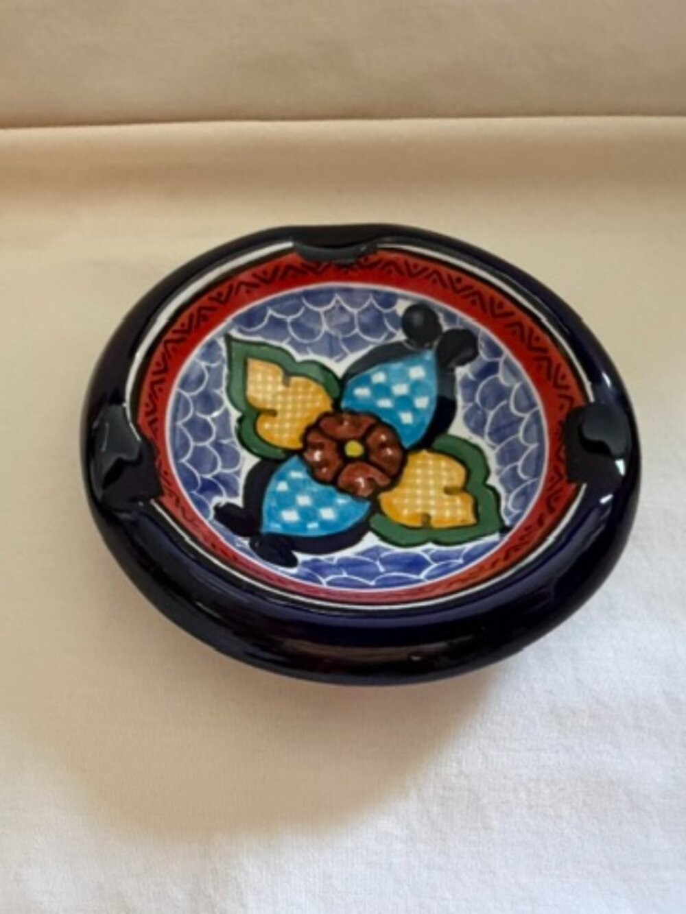 Puebla Mexico Art Pottery Ashtray